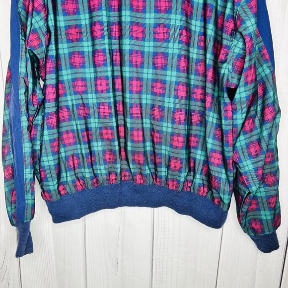 VTG Starbus Blue Tartan Weather Screen Windbreaker Sz XL Volvo Legends Series - Picture 10 of 10